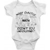What exactly didnt you understand - Math - Body dojčenské s krátkym rukávom - Krátký r. 12-18 mes ( Biela )