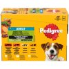 Pedigree Adult kura a zelenina & Hovadzie a zelenina & morka a mrkva 12 x 100 g