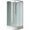 Aqualine AIGO štvrťkruhová sprchová zástena 900x900x2060mm, číre sklo+vanička+sprcha SPH YB93