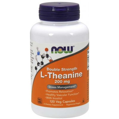 NOW Foods L-Theanine Double Strength 200 mg 120 kapsúl
