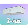 V-TAC LED solárne nástenné svietidlo so senzorom 3W, 350lm, 4000K+3000K, biele/2-PACK!