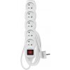 EMOS SK s.r.o. Predlžovací kábel 2 m / 5 zásuviek / s vypínačom / biely / PVC / 1 mm2 - P1512