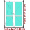 Soft Dvojkrídlové balkónové dvere s priečkou 130x195 cm, otváravé a sklopné