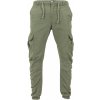 Nohavice Urban Classics Cargo Jogging - olivové, 3XL