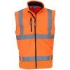 Yoko Reflexná softshellová vesta HV006 Fluorescent Orange L