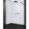 RADAWAY MODO X BLACK II 75cm pevná sprchová stena / walk-in kút, profil čierny, sklo číre, 389275-54-01