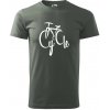 Cycle bicykel - Klasické pánske tričko vyššej gramáže - L ( Tm. bridlica (šedozelená) )