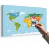Obraz na korku výnimočná mapa sveta