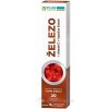 PLUS LEKÁREŇ Železo + vitamín C + kyselina listová príchuť čierne ríbezle 20 šumivých tabliet