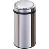 Bezdoteku Bezdotykový odpadkový kôš ATRACTIV nerezový guľatý senzorový 42L