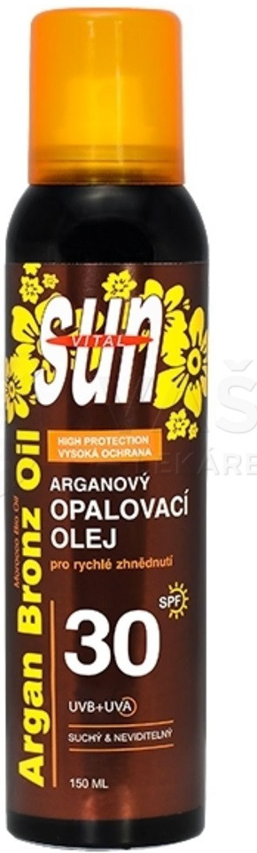 Vivaco Sun Argan Bronz Oil Spray opaľovací prípravok na telo SPF30 150 ml