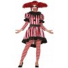KOSTÝM HOROROVÝ KLAUN V PÁSIKY HALLOWEEN M