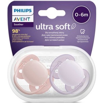 Avent Philips šidítko Ultrasoft Premium 2 ks ružová