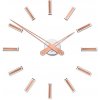 Dizajnové nalepovacie hodiny Future Time FT9600CO Modular copper 60cm (8594186620609)