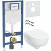 Súprava podomietková konštrukcia Geberit Duofix 111.320.00.6, WC misa s pomaly sa sklápajúcim sedadlom Geberit Selnova 503.083.00.1, 111.815.00.1, 156.050.00.1