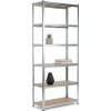 Zinkovaný kovový regál Mamutex Standard 2200x900x400 mm – 6 políc, nosnosť 1050 kg