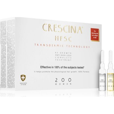 Crescina Transdermic 200 Re-Growth and Anti-Hair Loss starostlivosť pre podporu rastu a proti vypadávaniu vlasov pre ženy 20x3,5 ml