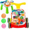 Tlačný vozík MalPlay farebný plastový s pianínkom sloník