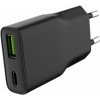 Univerzálna nabíjačka USB Natec RIBERA GaN SLIM, 20 W, 1X USB-A + 1X USB-C, čierna NUC-2377