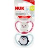 NUK Silikónový cumlík upokojujúci 18-36m Space ružový/modrý balenie 2 ks