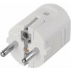 Konektor elektrikársky vidlica 230V biely HQ CEE7/7