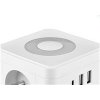 Viking síťový adaptér Y23L, 2x 230 V, 1x USB-A, 2x USB-C, dotykové světlo, bílá
