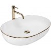 REA - Umývadlo na dosku CLEO White Gold Edge REA-U6211
