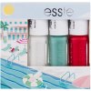 Essie Summer Mini Meet The Adventures odstín Mint Candy Apple lak na nehty 5 ml + lak na nehty 5 ml Peach Daiquiri + lak na nehty 5 ml Mademoiselle darčeková sada