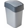 CURVER Odpadkový kôš FLIP BIN 25l | strieborná / sivá
