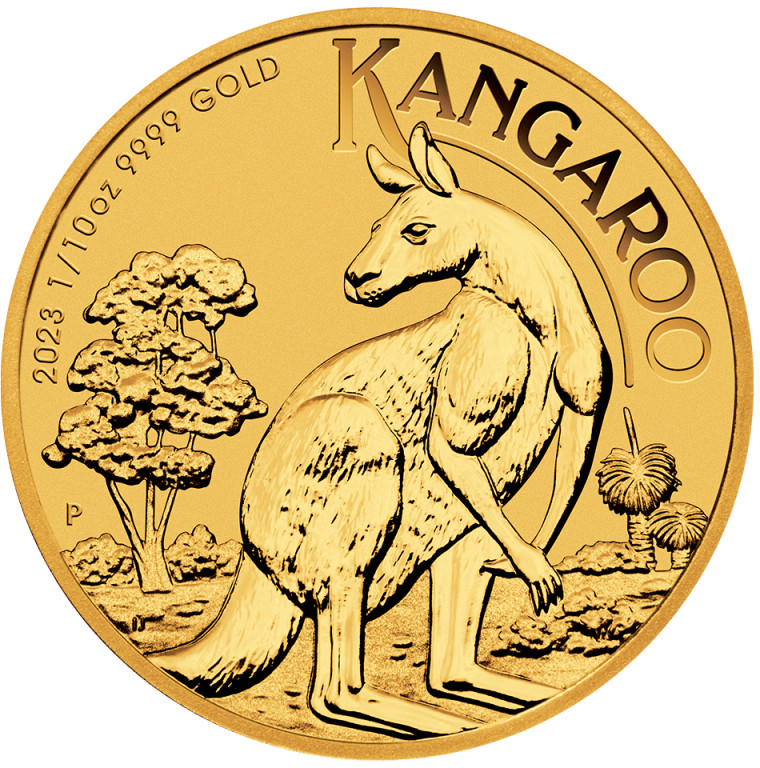 Perth Mint Zlatá minca Kangaroo 1/10 oz