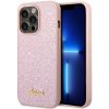 Kryt Guess Case iPhone 14 Pro Max Guhcp14Xhggshp (Glitter Flakes Script Metal Logo) Pink
