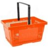 Košík nákupný s jednou rúčkou, oranžový plast