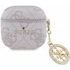 Guess 4G Script PC/PU Charm púzdro pre AirPods 4 Pink