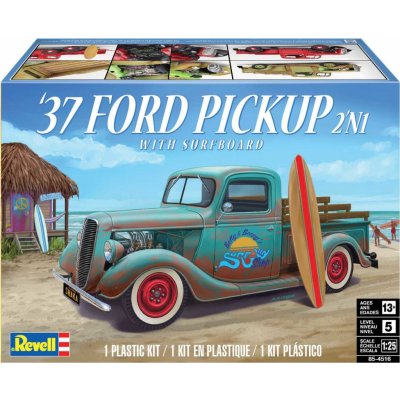 MONOGRAM Plastic ModelKit auto 45161937 Ford Pickup Street Rod with Surf Board 1:25
