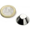 SOLLAU Neodymový magnet kónický D 20/10 mm, H 8 mm, N38, ponikelovaný