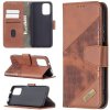 Peňaženkové kožené puzdro Color Crocodile na Xiaomi Redmi Note 10/10S - Hnedá