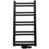 Regnis Retro, vykurovacie teleso 440x1280mm so stredovým pripojením 50mm, 503W, čierna matná, RETRO128/40/D5/BLACK