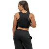Nebbia Dámsky crop top s vysokou podporou INTENSE Mesh 842 - L - černá
