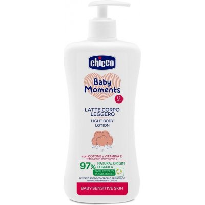 CHICCO Šampón micelárny na vlasy a telo s dávkovačom Baby Moments Sensitive 94 % prír. zložiek 500 ml