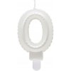 Dortisimo Tortové sviečky - Perleťová biela 0 (7cm)