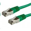 Patch kabel Cat6A, S-FTP - 1m, zelený