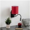 Brilagi | Brilagi-LED Nástenná lampa NUBILA 1xE27/25W/230V+LED/3W čierna/pompej.červená | BG1558L