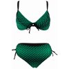 Barborka dvojdielne plavky pre plnoštíhle D031 3XL zelená