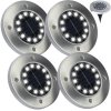 Sada 4x 12x LED SOLAR DOGRUNT LAMP s pohonom IP54