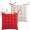 STOF Oboustranný podsedák na židli Duo 40x40 cm červený/béžový