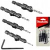MAKITA D-73455 súprava vrtákov so záhlbníkom 4ks, 2,4+2,8+3,2+3,6mm, záhlbníky 6+8+10+12mm