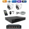 Amiko IP 2 kamerový set so switchom, 5Mpix, Ai, Dl, Dome (1500K2V2) (Amiko)