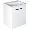 SAPHO - ELLA umývadlová skrinka 56,5x65x43cm s umývadlom CITY, 2x dvierka, biela (70065) EL065-3030-01