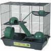 Klietka škrečok EHOP Triplex 50cm šedá/zelená s výb. Zolux