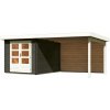 Drevený záhradný domček BASTRUP 4 s prístavkom Lanitplast